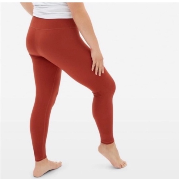 EVERLANE Renew Legging Pant Size XXS Regular Burnt Orange/Red Brandy Rose - Picture 3 of 5